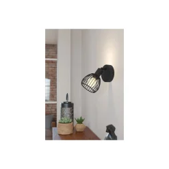 Eglo Vägglampa Sonni Stål Svart | IP20 - Passande för 1x E14