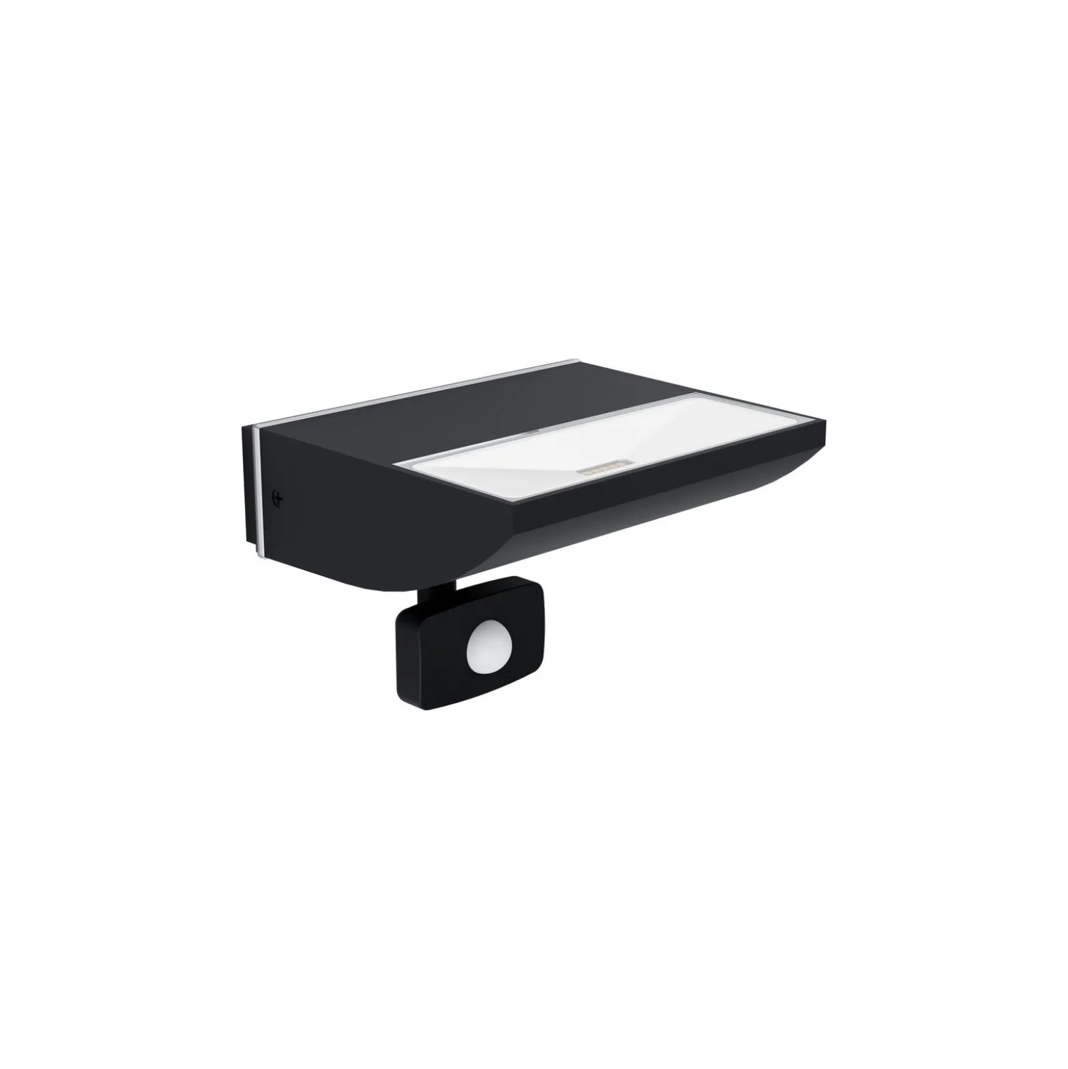 Eglo Vägglampa Sorronaro Aluminium Svart 10W 1000lm - 830 Varm Vit | IP65 - Rörelsesensor