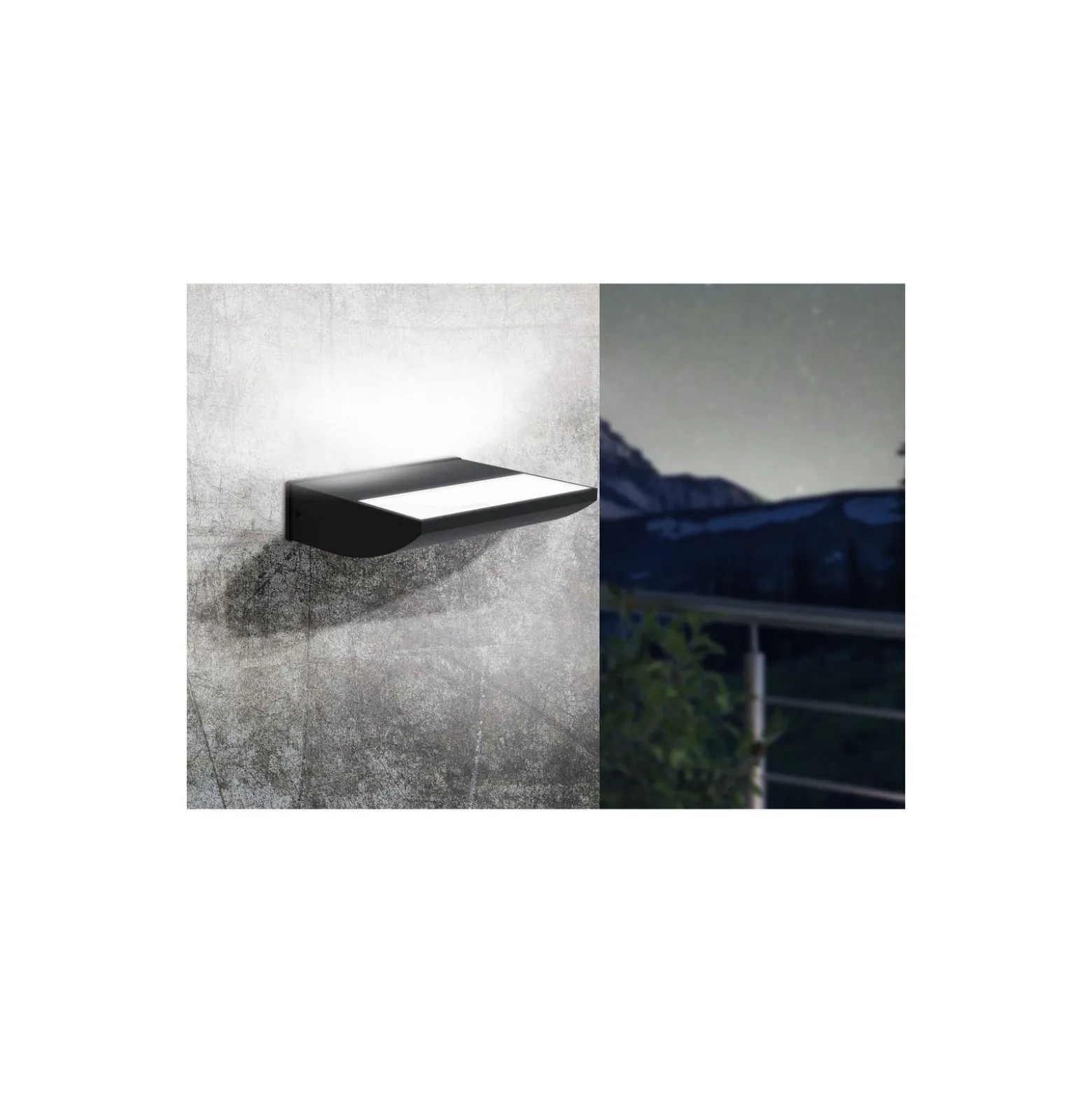 Eglo Vägglampa Sorronaro Aluminium Svart 10W 1000lm - 830 Varm Vit | IP65