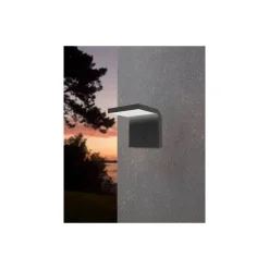 Eglo Vägglampa Spiante Solar Svart 6W 800lm - 840 Kallvit | IP65 - Rörelsesensor