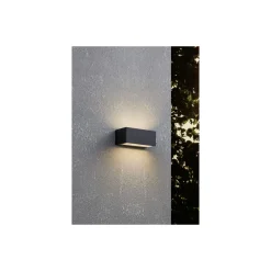 Eglo Vägglampa Spongano Aluminium Svart Up & Down 5W 600lm - 830-840-850-865 CCT | IP65