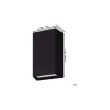Eglo Vägglampa Spongano Aluminium Svart Up & Down 5W 600lm - 830-840-850-865 CCT | IP65