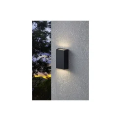 Eglo Vägglampa Spongano Aluminium Svart Up & Down 5W 600lm - 830-840-850-865 CCT | IP65