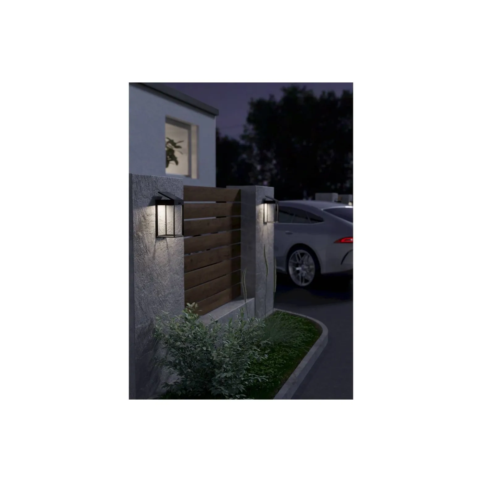Eglo Vägglampa Suzzara Solar Svart 6W 800lm - 840 Kallvit | IP65 - Rörelsesensor