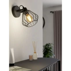 Eglo Vägglampa Tabillano Stål Svart | Passande För 1x E27
