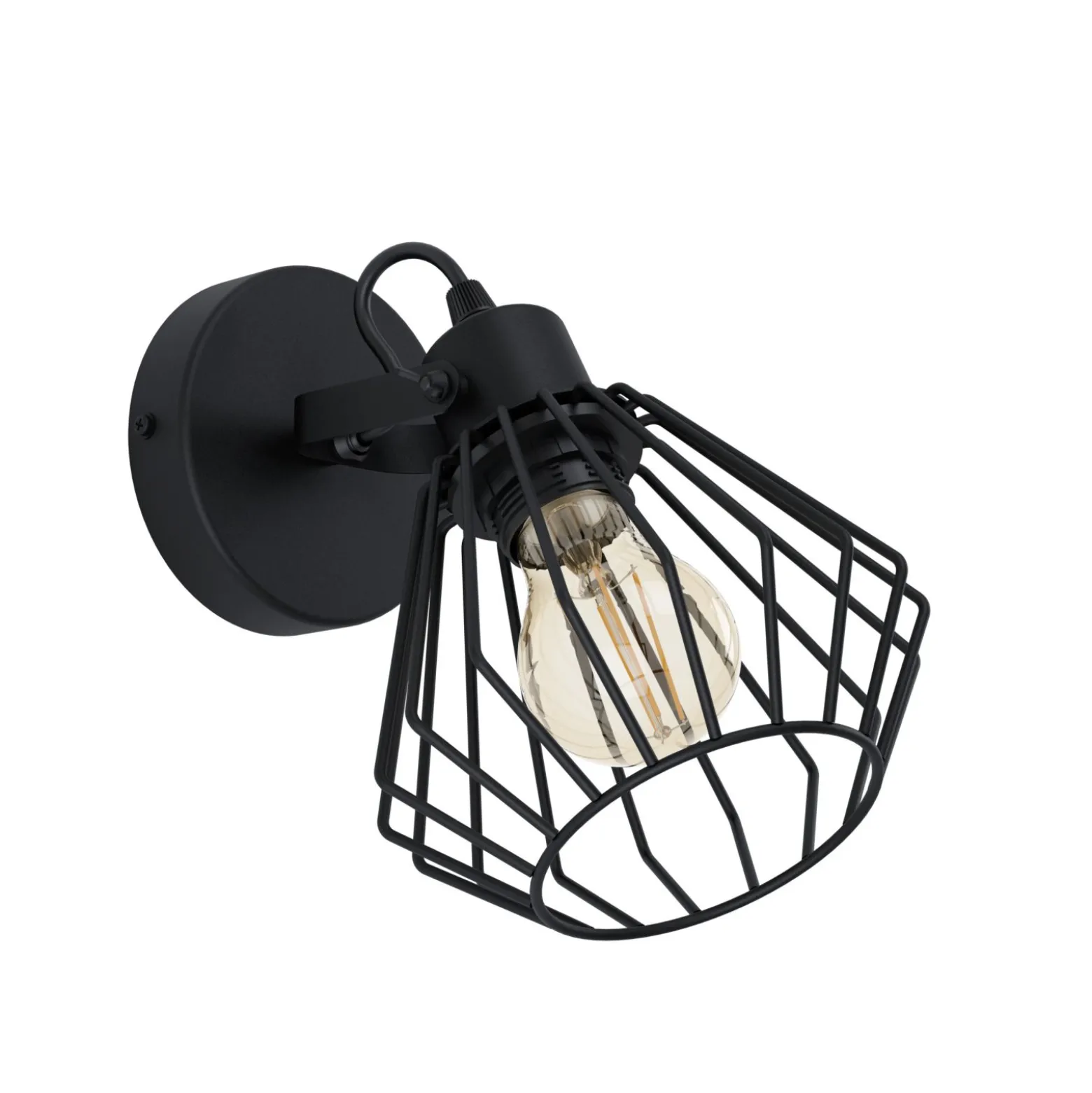 Eglo Vägglampa Tabillano Stål Svart | Passande För 1x E27