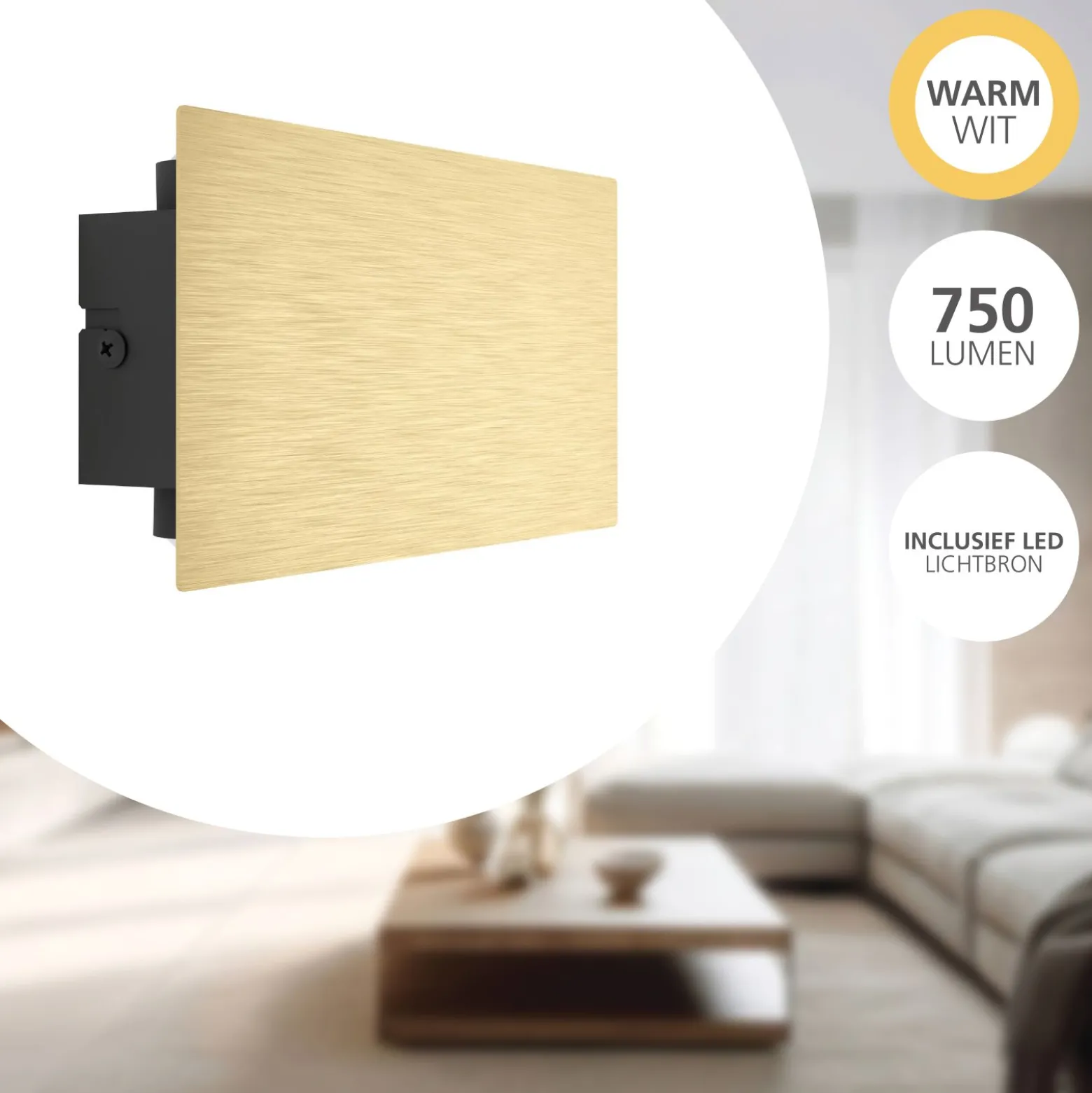 Eglo Vägglampa Talamello Aluminium Guld 6W 750lm - 830 Varm Vit