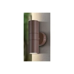 Eglo Vägglampa Tomelloso Utomhus Aluminium Rostig Up & Down | Passande för 2x GU10