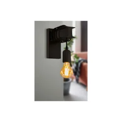Eglo Vägglampa Townshend 6 Stål Svart | IP20 - Passande för 1x E27
