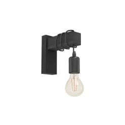 Eglo Vägglampa Townshend Trä Svart | Passande för E27