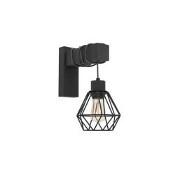 Eglo Vägglampa Townshend 5 Trä Svart | Passande för E27