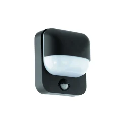 Eglo Vägglampa Trabada 1 Aluminium Svart | IP44 - Passande för 1x E27 - Ljussensor