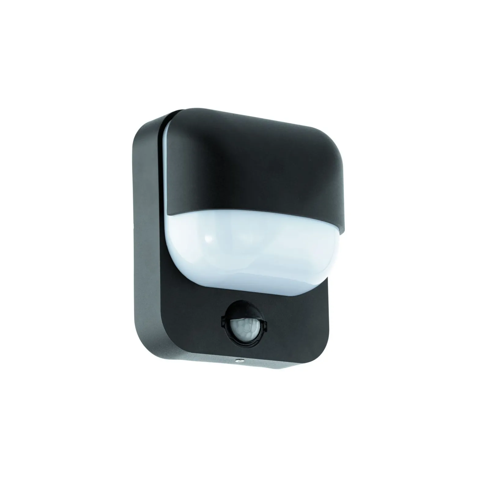 Eglo Vägglampa Trabada 1 Aluminium Svart | IP44 - Passande för 1x E27 - Ljussensor