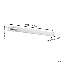 Eglo Vägglampa Tragacete 1 Aluminium Silver 15W 1850lm - 840 Kallvit | IP44