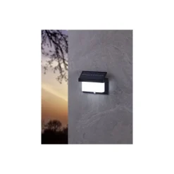 Eglo Vägglampa Utrera Solar Svart 800lm - 840 Kallvit | IP44 - Rörelsesensor