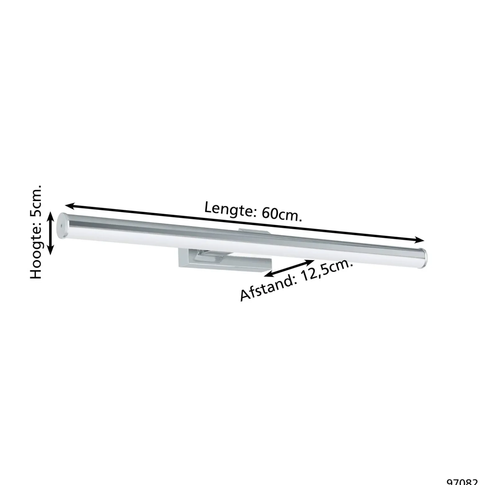 Eglo Vägglampa Vadumi Plast Krom 11W 1350lm - 840 Kallvit | IP44