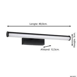 Eglo Vägglampa Vadumi Plast Svart Vit 74W 900lm - 840 Kallvit | IP44