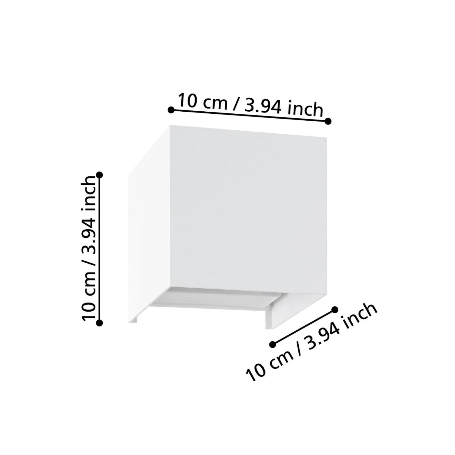Eglo Vägglampa Valmontone Aluminium Vit 15W 400lm - 830 Varm Vit