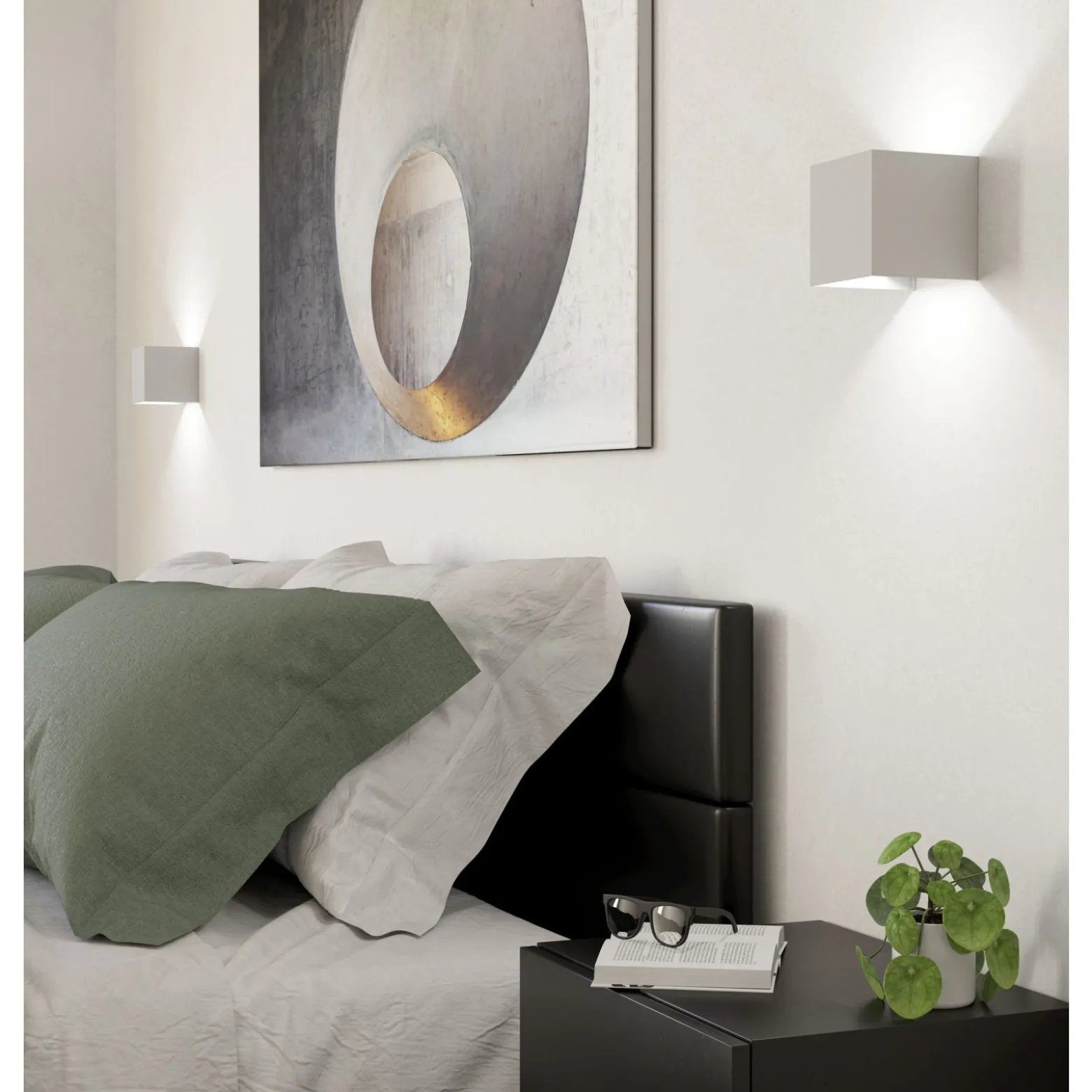 Eglo Vägglampa Valmontone Aluminium Vit 15W 400lm - 830 Varm Vit