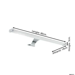 Eglo Vägglampa Vinchio Stål Krom 136W 1600lm - 830 Varm Vit | IP44