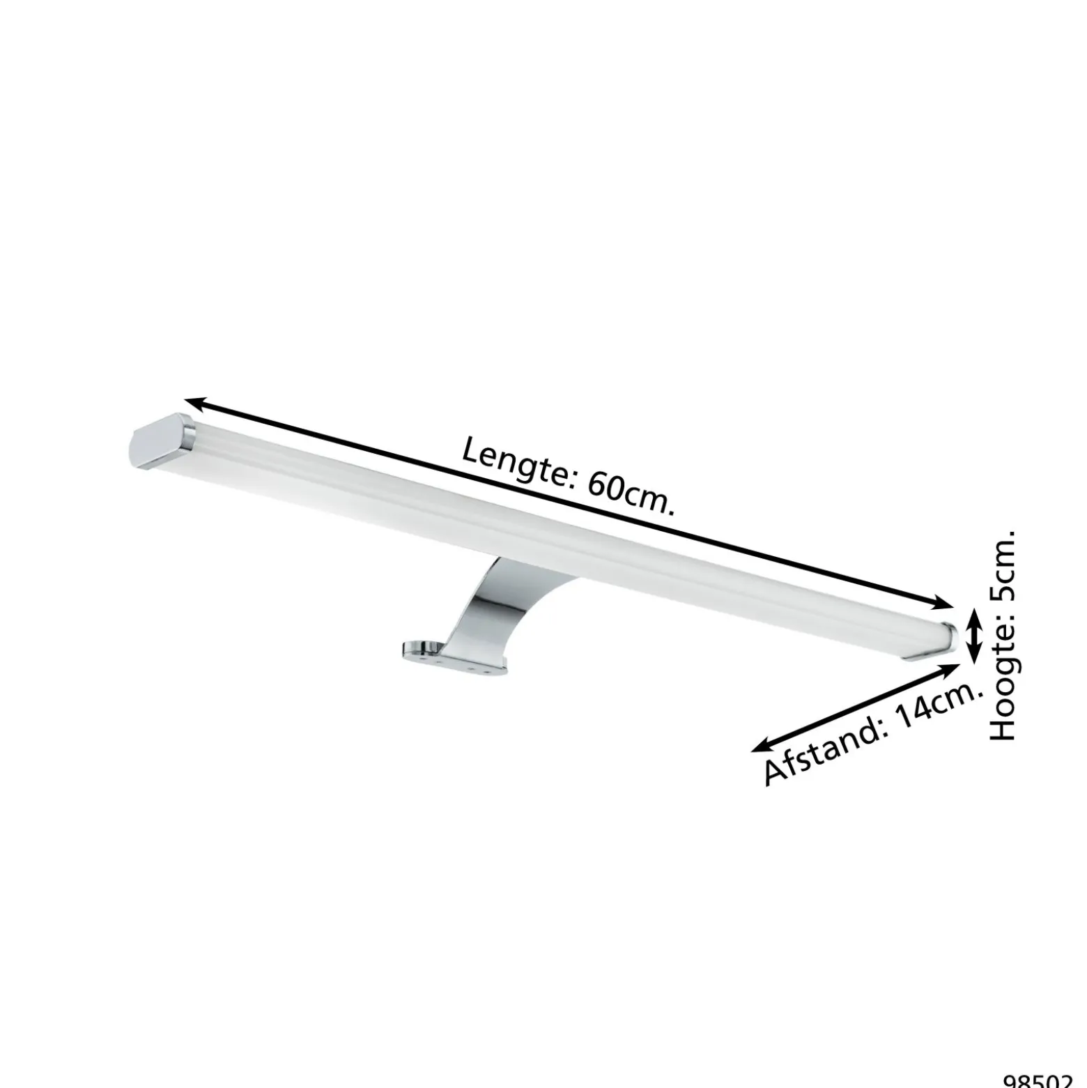 Eglo Vägglampa Vinchio Stål Krom 136W 1600lm - 830 Varm Vit | IP44