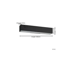 Eglo Vägglampa Voscari Solar Antracit 6W 900lm - 840 Kallvit | IP54 - Dimbar - Rörelsesensor