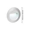 Eglo Vägglampa Zimba Aluminium Silver 2W 300lm - 840 Kallvit | IP65