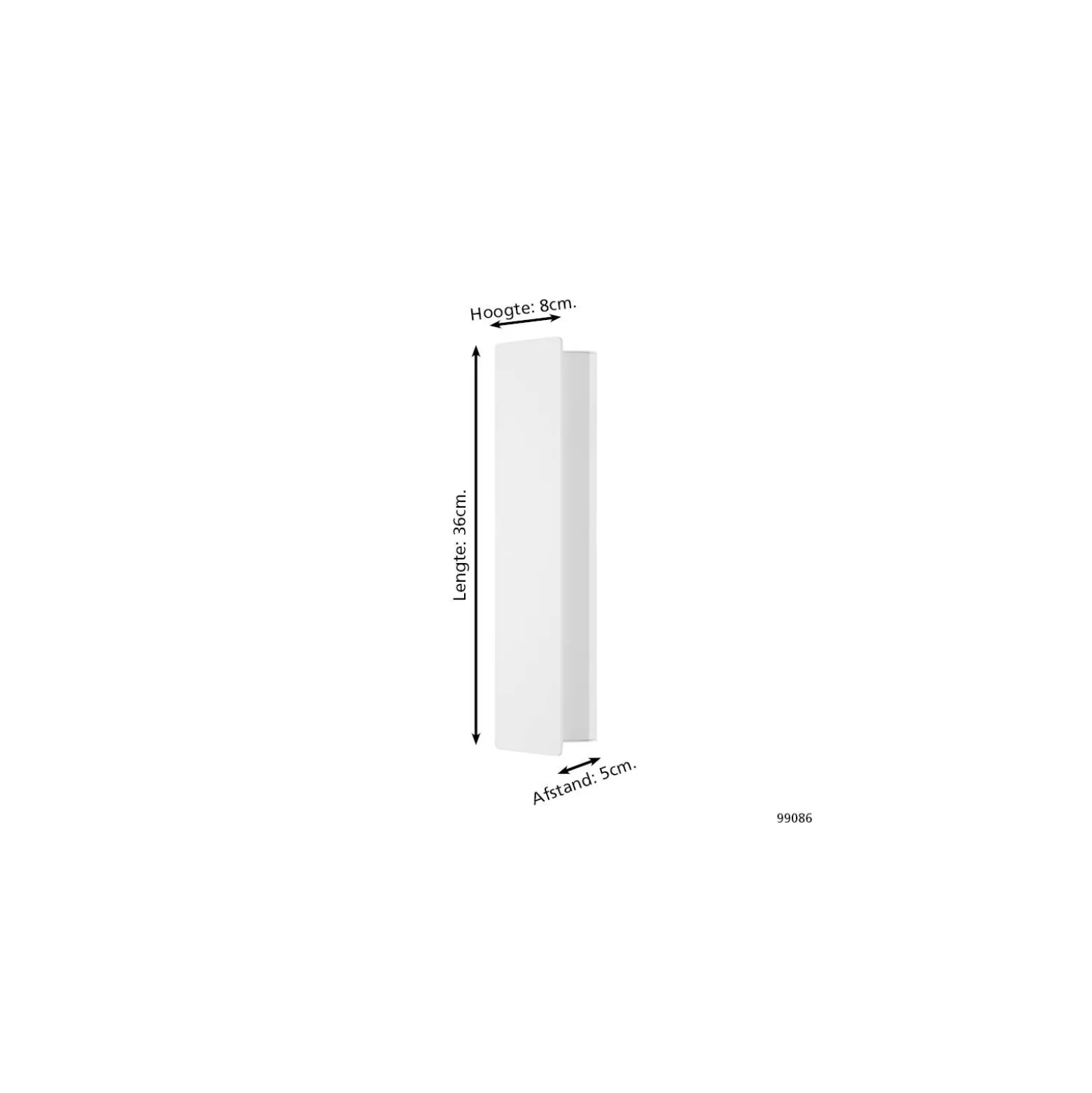 Eglo Vägglampa Zubialde Aluminium Stål Vit 12W 1550lm - 830 Varm Vit