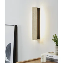 Eglo Vägglampa Zubialde Stål Svart Trä 12W 1550lm - 830 Varm Vit