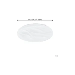 Eglo Vägg och Taklampa Benariba Stål Vit 14.6W 1600lm - 830 Varm Vit | IP20
