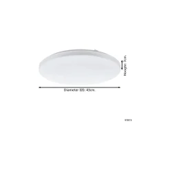 Eglo Vägg och Taklampa Frania Stål Vit 5.5W 600lm - 830 Varm Vit | IP20