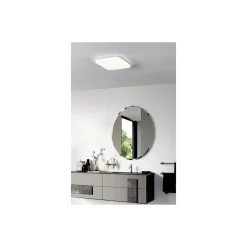 Eglo Vägg och Taklampa Frania Stål Vit 14.6W 1600lm - 830 Varm Vit | IP44