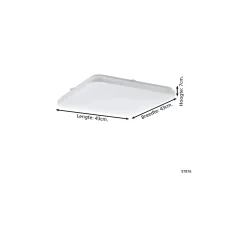 Eglo Vägg och Taklampa Frania Stål Vit 5.5W 600lm - 830 Varm Vit | IP20
