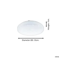 Eglo Vägg och Taklampa Frania-S Stål Vit 14.6W 1600lm - 830 Varm Vit | IP20