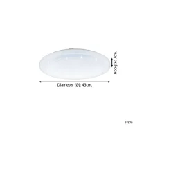 Eglo Vägg och Taklampa Frania-S Stål Vit 5.5W 600lm - 830 Varm Vit | IP20