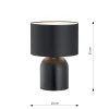 Emibig Bordslampa Aspen Stål Svart | Passande för 1x E27 - Max 15W