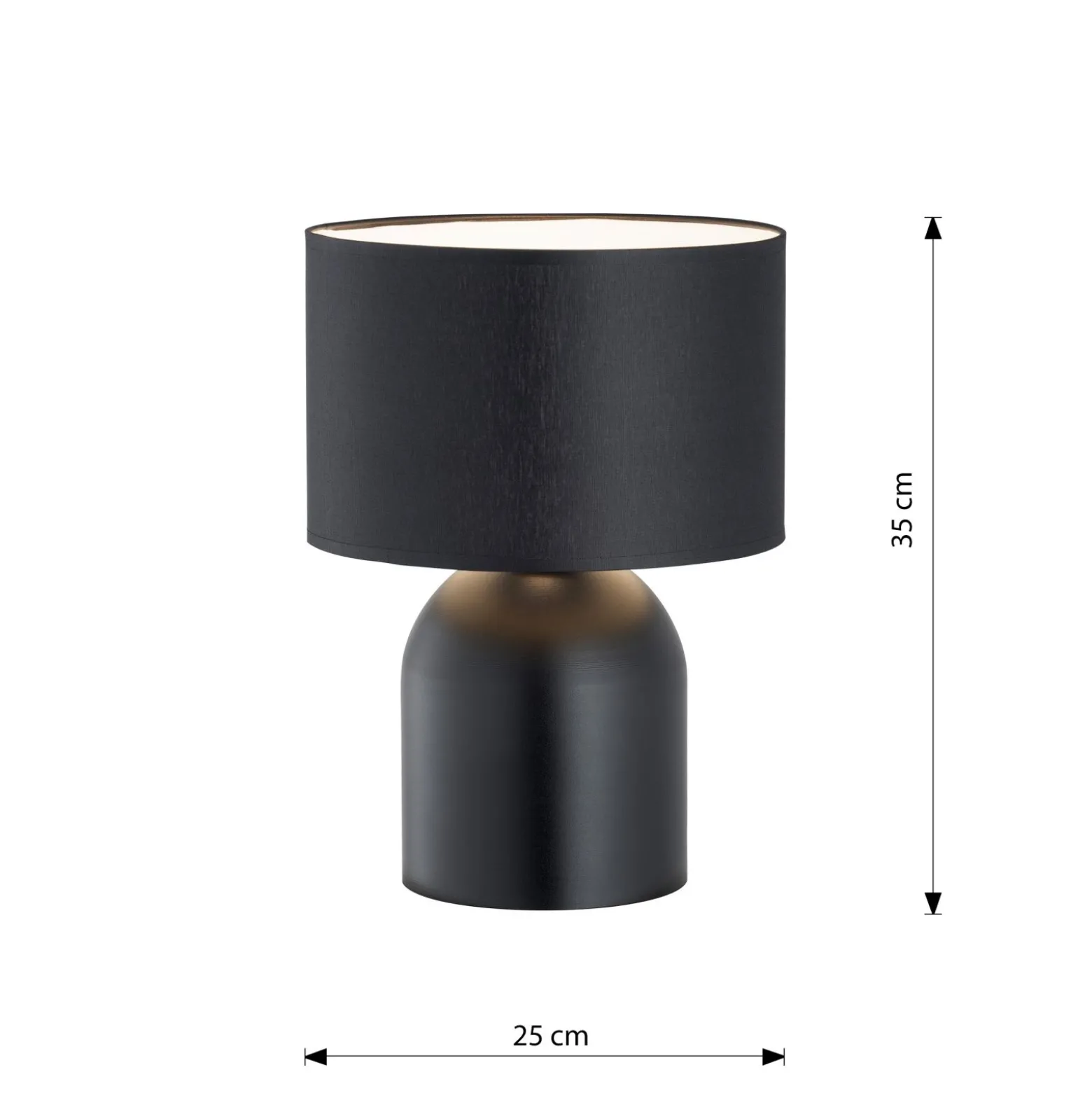 Emibig Bordslampa Aspen Stål Svart | Passande för 1x E27 - Max 15W