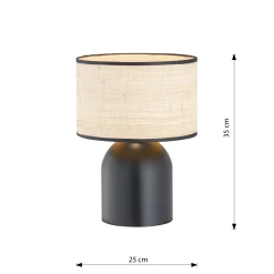 Emibig Bordslampa Aspen Stål Svart | Passande för 1x E27 - Max 15W