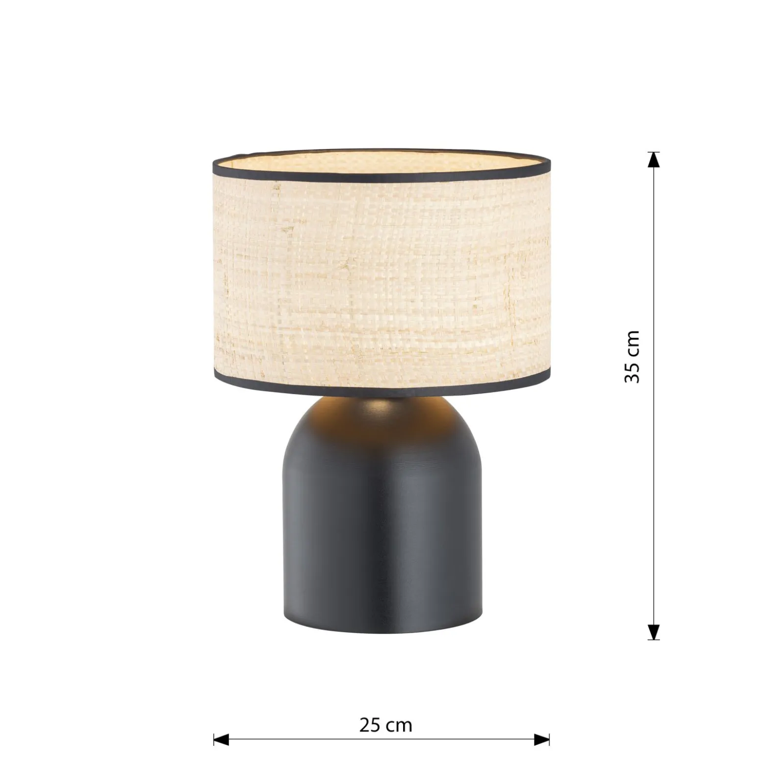 Emibig Bordslampa Aspen Stål Svart | Passande för 1x E27 - Max 15W