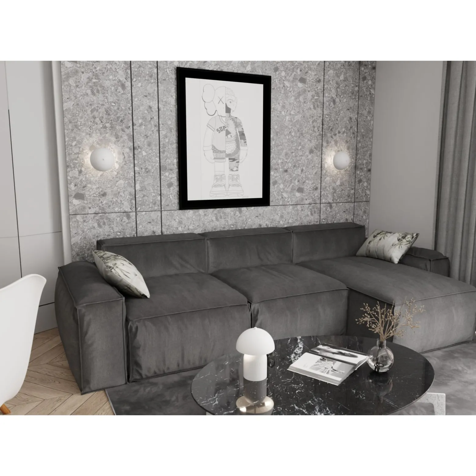 Emibig Bordslampa Mush Stål Vit | Passande för 2x G9 - Max 8W
