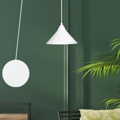 Emibig Pendellampa Abramo Stål Vit | Passande för 1x E27 - Max 15W