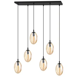 Emibig Pendellampa Astral Stål Svart | Passande för 6x E14 - Max 10W