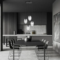 Emibig Pendellampa Astral Stål Svart | Passande för 4x E14 - Max 10W
