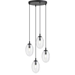 Emibig Pendellampa Astral Stål Svart | Passande för 4x E14 - Max 10W