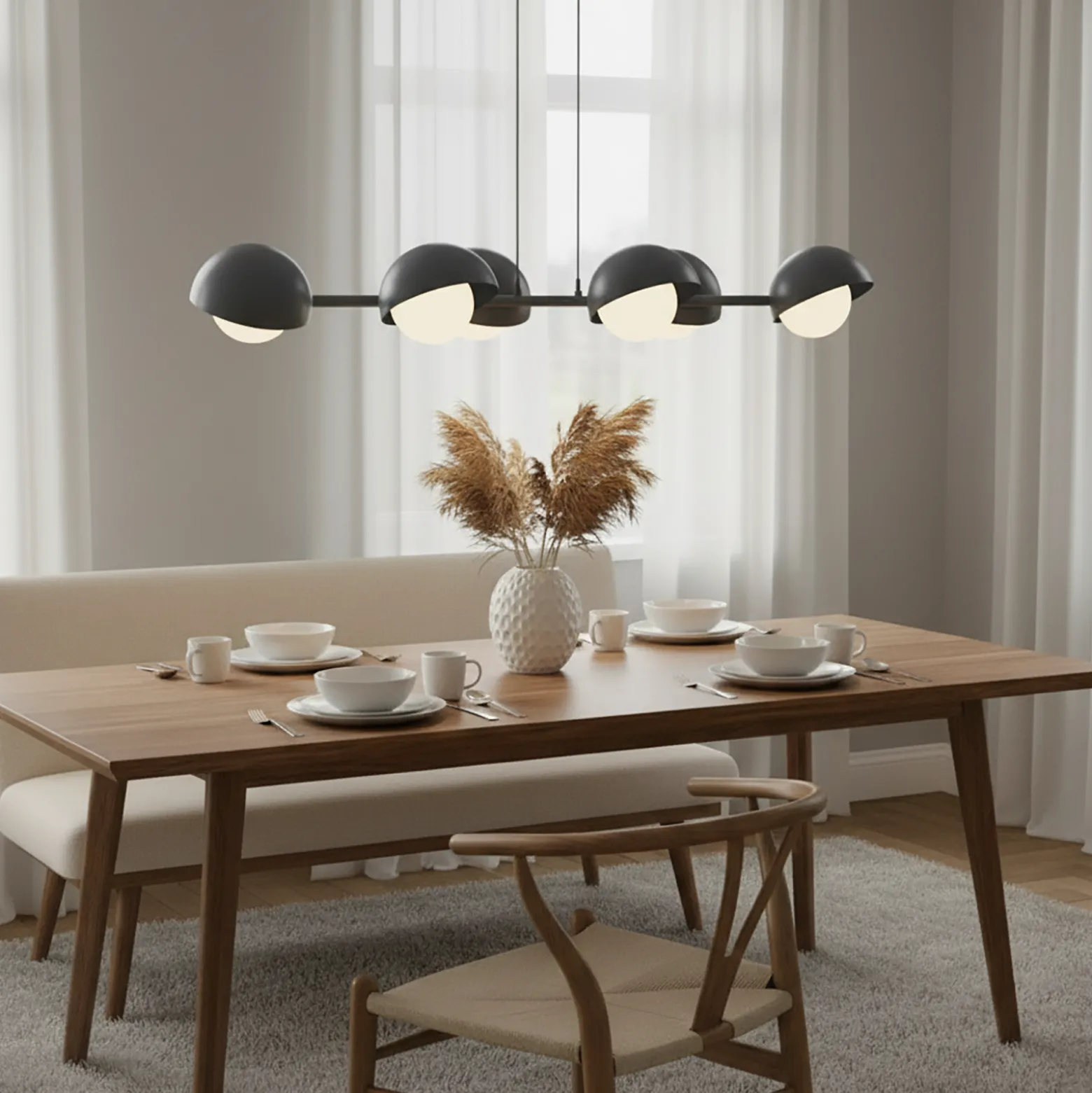 Emibig Pendellampa Boom Stål Svart | Passande för 6x G9 - Max 8W
