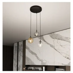 Emibig Pendellampa Cosmo Stål Svart | Passande för 3x E14 - Max 10W