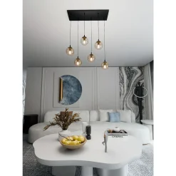 Emibig Pendellampa Cosmo Stål Svart | Passande för 6x E14 - Max 10W