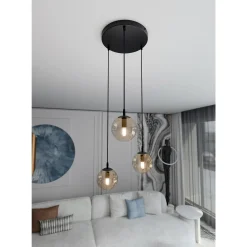 Emibig Pendellampa Cosmo Stål Svart | Passande för 3x E14 - Max 10W