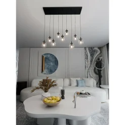 Emibig Pendellampa Cosmo Stål Svart | Passande för 9x E14 - Max 10W