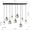 Emibig Pendellampa Cosmo Stål Svart | Passande för 9x E14 - Max 10W